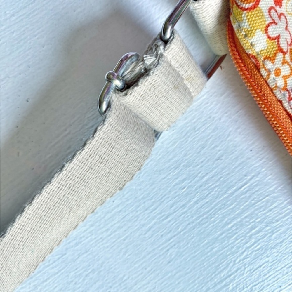 Fashion‎ Express Small Orange Retro Floral Crossbody Bag - Picture 6 of 15